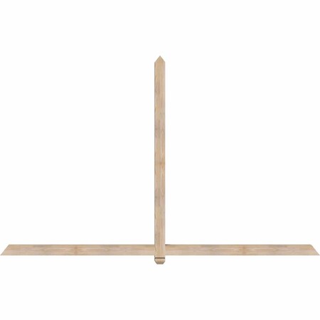 Ekena Millwork Eugene Smooth Timber Gable Bracket, Douglas Fir, 108"W x 68"H x 3 1/2"D x 3 1/2"F, 15/12 Pitch GBW108X68X0404EUG00SDF